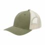 Vintage Organic Trucker Cap - Olijfgroen/Wit