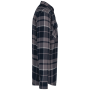 Geruit overshirt met sherpavoering Storm Grey / Navy checked 3XL