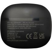 Alterf gerecycleerde plastic True Wireless Bluetooth®-oordopjes met siliconen oordopjes - Zwart