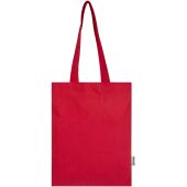 Madras Blend draagtas van 140 g/m² GRS gerecycled katoen 7 l - Rood