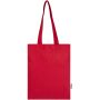 Madras Blend draagtas van 140 g/m² GRS gerecycled katoen 7 l - Rood