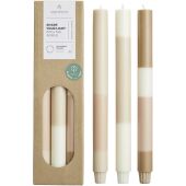 Originalhome gelaagde kalksteenkaarsen - set van 3 - Offwhite