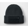 ZIP PATCH BEANIE, GRAPHITE GREY/BLACK, One size, BEECHFIELD