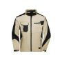 Workwear Softshell Jacket - STRONG - stone/black 4XL