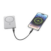 Urban Vitamin Marin 5000mAh magnetic 15W wireless powerbank, zilver