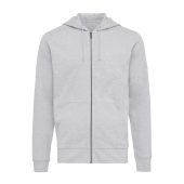 Iqoniq Abisko gerecycled katoen hoodie met rits, heather grey (M)