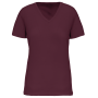 Dames-T-shirt BIO150 IC V-hals Wine XS