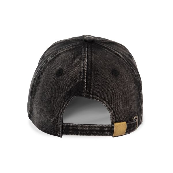 Vintage Cap mit 6 Panels Washed Black One Size Vintage Cap mit 6 Panels Washed Black One Size