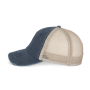 Ecologische uniseks truckerpet met verwassen look Washed Navy Blue / Beige One Size