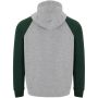 Badet unisex tweekleurige hoodie - Heather grijs/Fles groen - 3XL