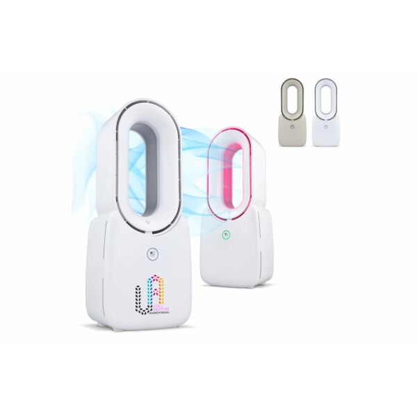 inSide Out Bladeless Soft Wind Fan Brislux met LED-verlichting - Wit inSide Out Bladeless Soft Wind Fan Brislux met LED-verlichting - Wit