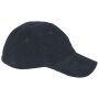 Ecologische uniseks pet met 6 panelen in ribfluweel navy blue one size