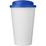 Americano® Eco 350 ml gerecyclede beker met spill-proof deksel - Midden blauw/Wit