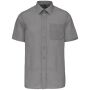 Ace - Heren Overhemd Korte Mouwen silver 6XL