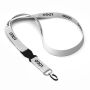 Afneembare lanyard van biologisch katoen met zeefdruk Afneembare lanyard van biologisch katoen met zeefdruk