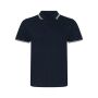 AWDis Stretch Tipped Piqué Polo Shirt, Navy/White, M, Just Polos