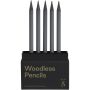 Karst® verpakking met 5 houtloze grafietpotloden 2B - Grijs