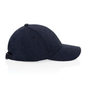 Milo AWARE™ recycled heather 6 paneel cap 200gr, donkerblauw