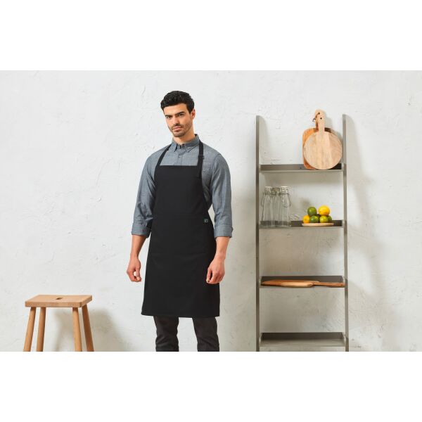 Fairtrade schort met zak Black One Size Fairtrade schort met zak Black One Size