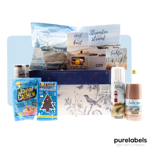 Kerstpakket aan de Kust | Goodies in bewaarbox | Duurzaam kerstpakket