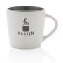 Keramische mok met gekleurde binnenkant 300 ml, wit, grijs