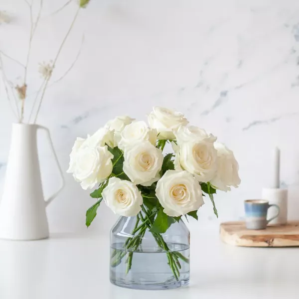 BLOEMPOST | Witte rozen | Brievenbuscadeau