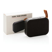 Fabric trend draadloze 3W speaker, zwart, zwart