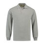 L&S Polosweater Open Hem grey heather 4XL