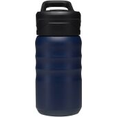 Knox 350 ml RCS gerecyclede dubbelwandige roestvrijstalen sportfles met uitklapbaar rietje - Marineblauw
