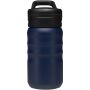 Knox 350 ml RCS gerecyclede dubbelwandige roestvrijstalen sportfles met uitklapbaar rietje - Marineblauw