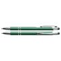 Aluminium touch-stylus balpen Limoges Groen - Blauwe inkt