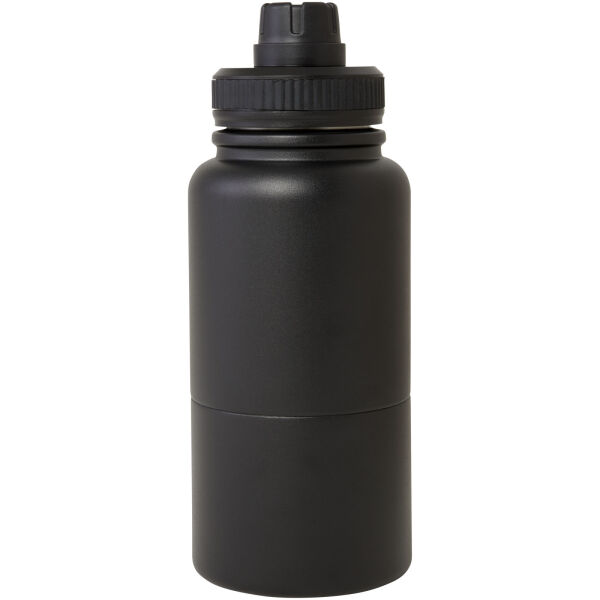 Dupeca 840 ml RCS certified stainless steel insulated sport bottle - Solid black