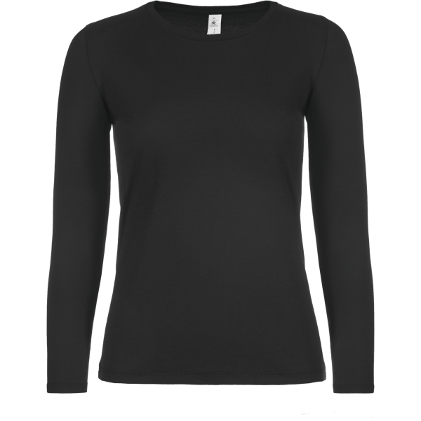 #E150 Ladies' T-shirt long sleeves Black 3XL #E150 Ladies' T-shirt long sleeves Black 3XL