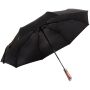 SCX.design R03 houten automatische open/dicht opvouwbare paraplu - Zwart