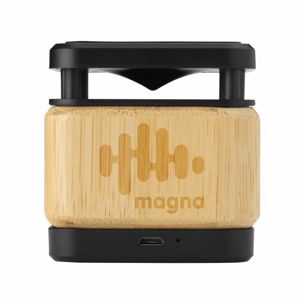 Bamboo Block Speaker mit kabellosem Ladegerät - bambus Bamboo Block Speaker mit kabellosem Ladegerät - bambus