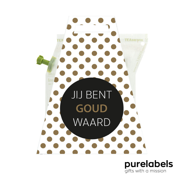 Brewer koffie of theekannetje | Goud | Origineel bedankt cadeautje