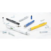 5-in-1 aluminium toolpen, zwart