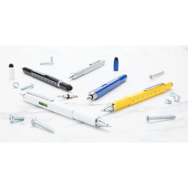 5-in-1 aluminium toolpen, zwart 5-in-1 aluminium toolpen, zwart