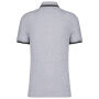 Herenpolo met korte mouwen en contrasterende bies Oxford Grey / Black XL