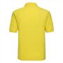 RUS Men Classic Polycotton Polo, Yellow, XS