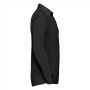 RUS Men LSL Tailored Polycot. Poplin Shirt, Black, 4XL