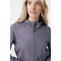IQONIQ Makalu dames recycled polyester softshell jas, vulcano heather grey (L) IQONIQ Makalu dames recycled polyester softshell jas, vulcano heather grey (L)