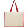 Varai 320 g/m² canvas en jute boodschappentas 23L - Rood