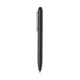 Kymi RCS-gecertificeerde gerecycled aluminium pen met stylus, zwart