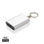 1.000 mAh sleutelhanger powerbank, zilver