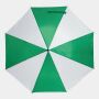 Opvouwbare, uit 2 secties bestaande manueel te openen paraplu REGULAR groen, wit