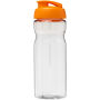 H2O Active® Base 650 ml sportfles met flipcapdeksel - Transparant/Oranje
