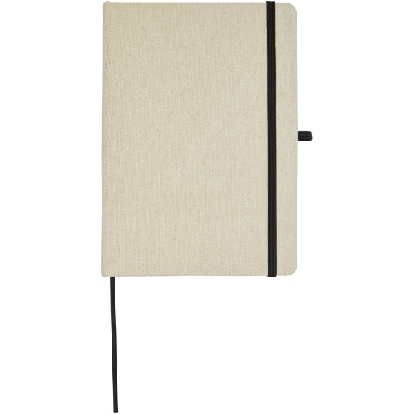 Tutico organic cotton hardcover notebook - Natural/Solid black