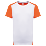 Ecologisch sport-T-shirt in twee kleuren voor heren White / Fluorescent Orange S