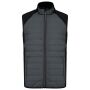 Sportjas in twee stoffen zonder mouwen sporty grey/black 3XL